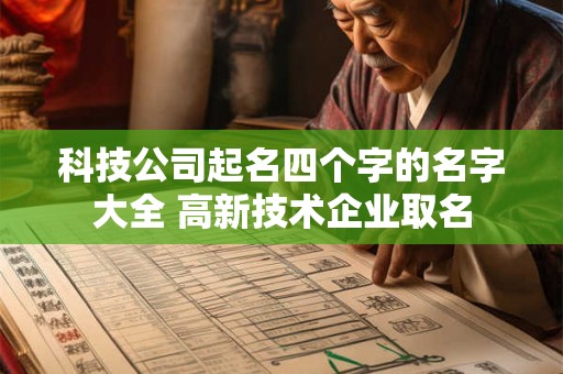 科技公司起名四个字的名字大全 高新技术企业取名