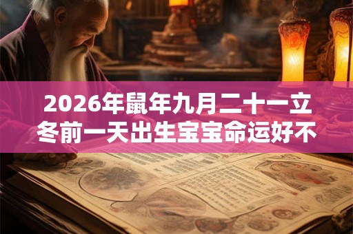 2026年鼠年九月二十一立冬前一天出生宝宝命运好不好