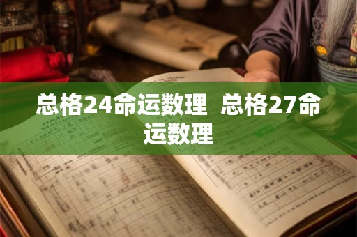 总格24命运数理 总格27命运数理 总格24命运数理 总格27命运数理