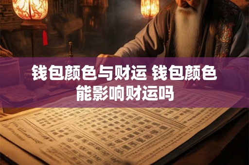 钱包颜色与财运 钱包颜色能影响财运吗