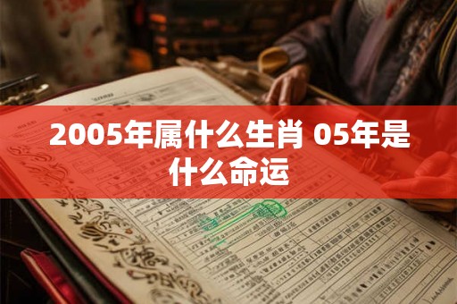 2005年属什么生肖 05年是什么命运