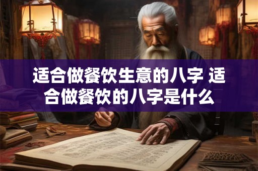 适合做餐饮生意的八字 适合做餐饮的八字是什么