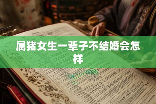 属猪女生一辈子不结婚会怎样 属猪女生一辈子不结婚会怎样