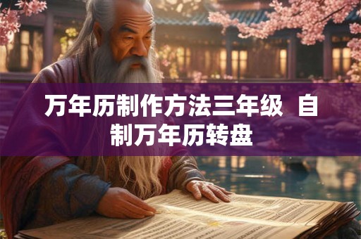 万年历制作方法三年级  自制万年历转盘