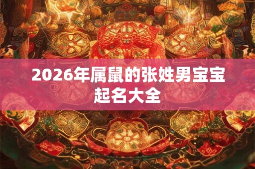 2026年属鼠的张姓男宝宝起名大全