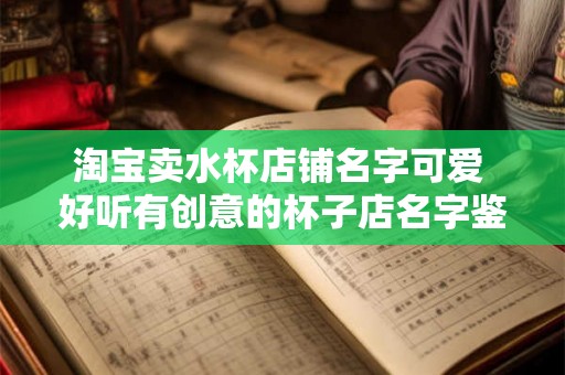 淘宝卖水杯店铺名字可爱 好听有创意的杯子店名字鉴赏