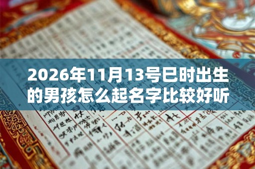 2026年11月13号巳时出生的男孩怎么起名字比较好听 2026年11月13号巳时出生的男孩怎么起名字比较好听