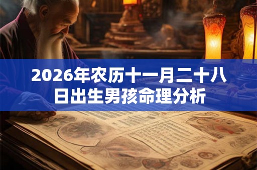 2026年农历十一月二十八日出生男孩命理分析