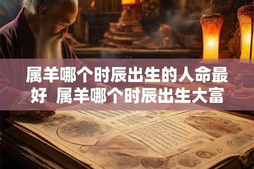 属羊哪个时辰出生的人命最好  属羊哪个时辰出生大富大贵