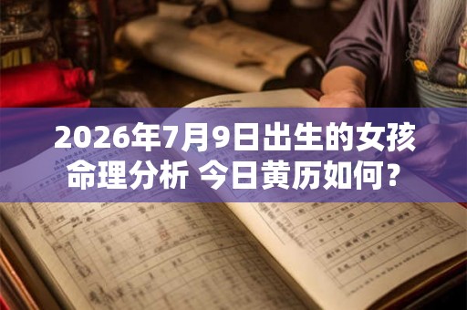 2026年7月9日出生的女孩命理分析 今日黄历如何？