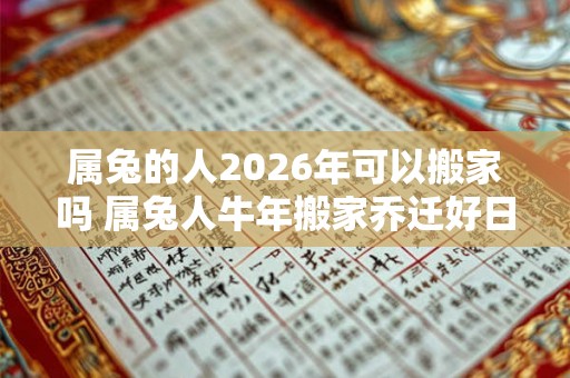 属兔的人2026年可以搬家吗 属兔人牛年搬家乔迁好日子