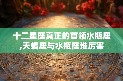 十二星座真正的首领水瓶座,天蝎座与水瓶座谁厉害