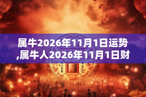 属牛2026年11月1日运势,属牛人2026年11月1日财运,生肖牛2026年11月1日运势