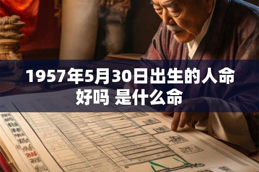 1957年5月30日出生的人命好吗 是什么命