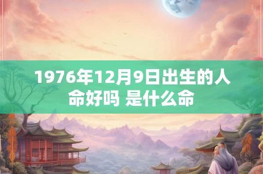 1976年12月9日出生的人命好吗 是什么命