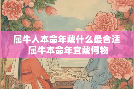 属牛人本命年戴什么最合适 属牛本命年宜戴何物