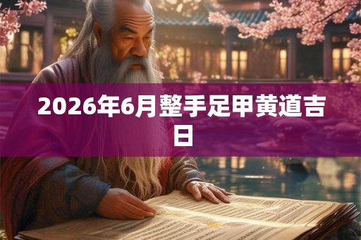 2026年6月整手足甲黄道吉日