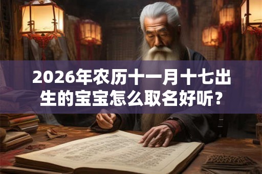 2026年农历十一月十七出生的宝宝怎么取名好听？