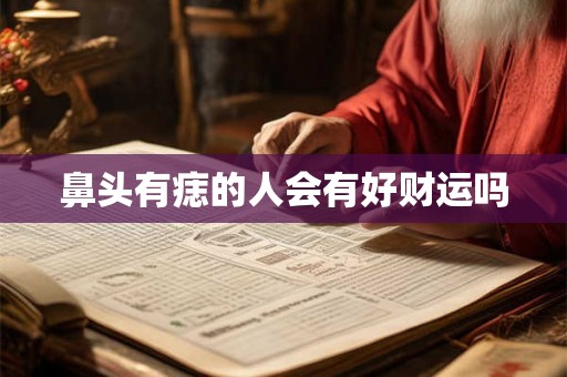 鼻头有痣的人会有好财运吗