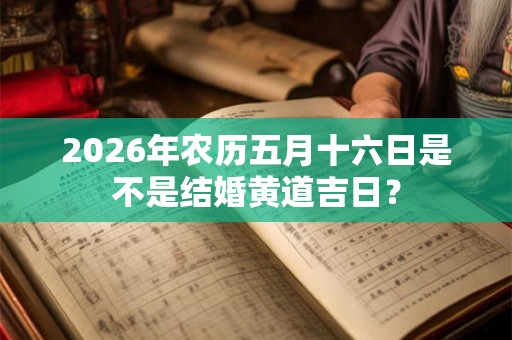 2026年农历五月十六日是不是结婚黄道吉日? 2026年农历五月十六日是不是结婚黄道吉日?