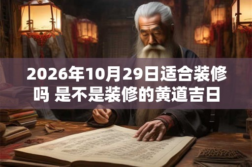 2026年10月29日适合装修吗 是不是装修的黄道吉日
