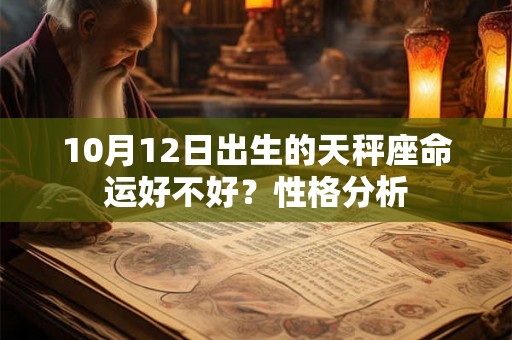 10月12日出生的天秤座命运好不好?性格分析 10月12日出生的天秤座命运好不好?性格分析