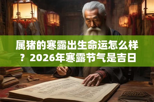 属猪的寒露出生命运怎么样？2026年寒露节气是吉日吗？