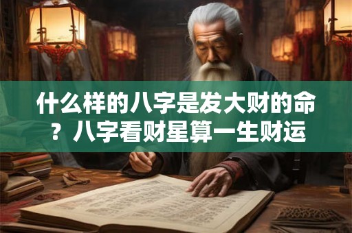 什么样的八字是发大财的命?八字看财星算一生财运 什么样的八字是发大财的命?八字看财星算一生财运