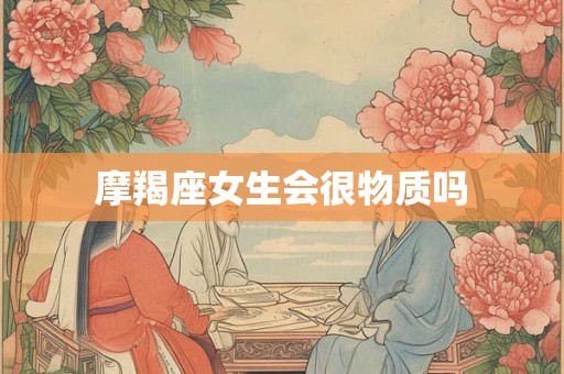 摩羯座女生会很物质吗