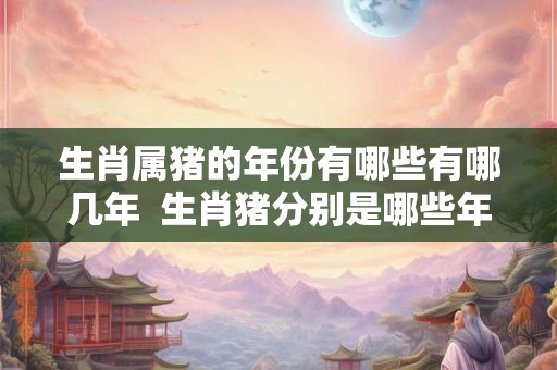 生肖属猪的年份有哪些有哪几年 生肖猪分别是哪些年 生肖属猪的年份有哪些有哪几年 生肖猪分别是哪些年
