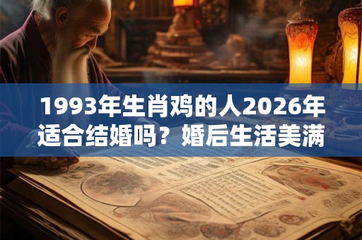 1993年生肖鸡的人2026年适合结婚吗?婚后生活美满吗? 1993年生肖鸡的人2026年适合结婚吗?婚后生活美满吗?