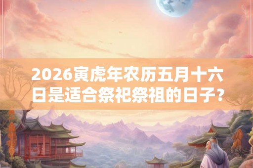 2026寅虎年农历五月十六日是适合祭祀祭祖的日子? 2026寅虎年农历五月十六日是适合祭祀祭祖的日子?