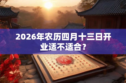 2026年农历四月十三日开业适不适合？