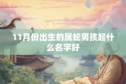 11月份出生的属蛇男孩起什么名字好