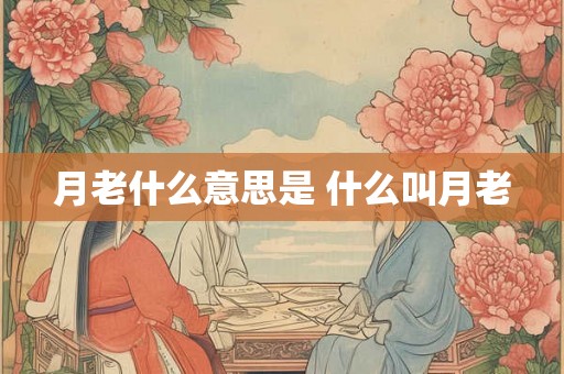 月老什么意思是 什么叫月老