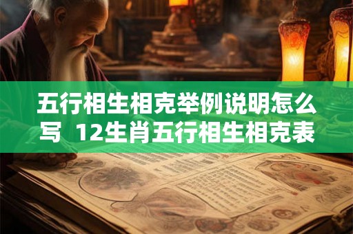 五行相生相克举例说明怎么写  12生肖五行相生相克表