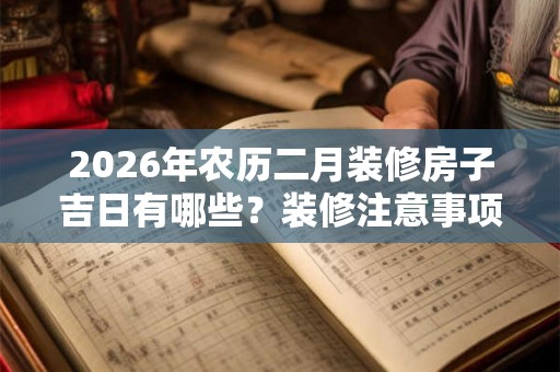 2026年农历二月装修房子吉日有哪些？装修注意事项介绍
