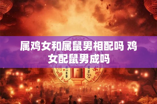属鸡女和属鼠男相配吗 鸡女配鼠男成吗 属鸡女和属鼠男相配吗 鸡女配鼠男成吗