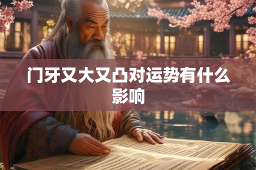 门牙又大又凸对运势有什么影响