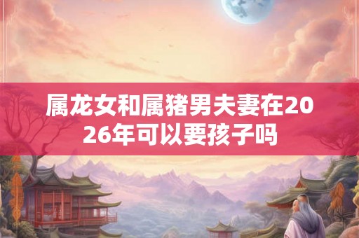 属龙女和属猪男夫妻在2026年可以要孩子吗