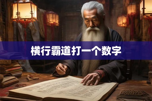 横行霸道打一个数字