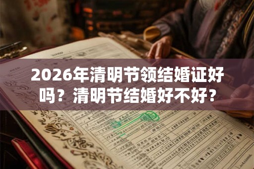 2026年清明节领结婚证好吗？清明节结婚好不好？