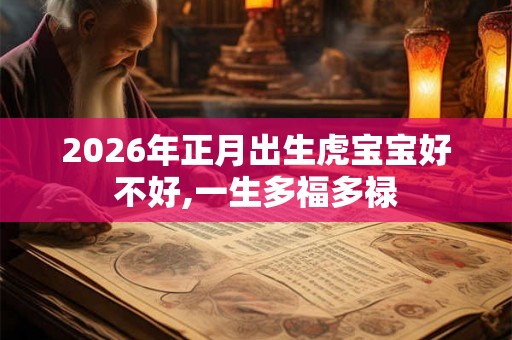 2026年正月出生虎宝宝好不好,一生多福多禄