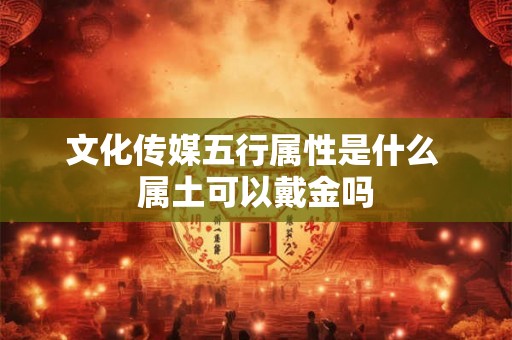 文化传媒五行属性是什么 属土可以戴金吗