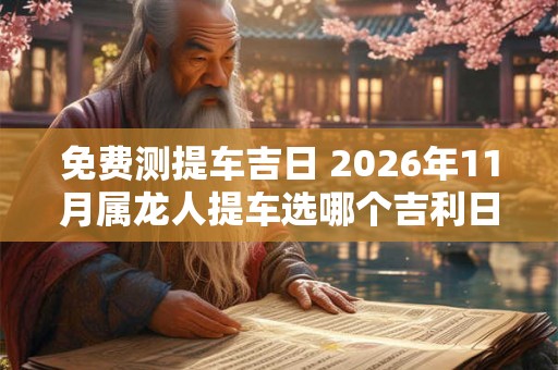免费测提车吉日 2026年11月属龙人提车选哪个吉利日子 免费测提车吉日 2026年11月属龙人提车选哪个吉利日子