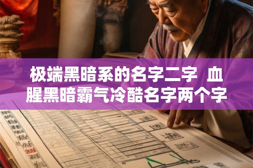 极端黑暗系的名字二字  血腥黑暗霸气冷酷名字两个字