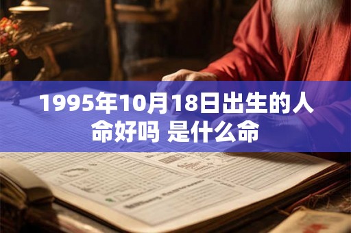 1995年10月18日出生的人命好吗 是什么命