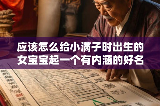 应该怎么给小满子时出生的女宝宝起一个有内涵的好名字