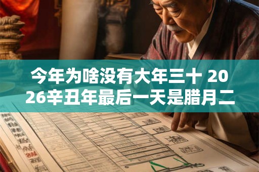 今年为啥没有大年三十 2026辛丑年最后一天是腊月二十九