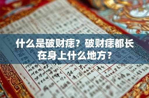 什么是破财痣？破财痣都长在身上什么地方？